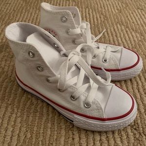NEW White high top converse